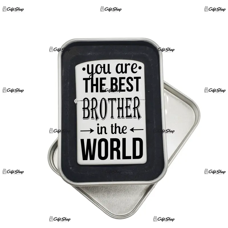 You are the best broather in the world, bricheta metalica gravata laser cu mesaj